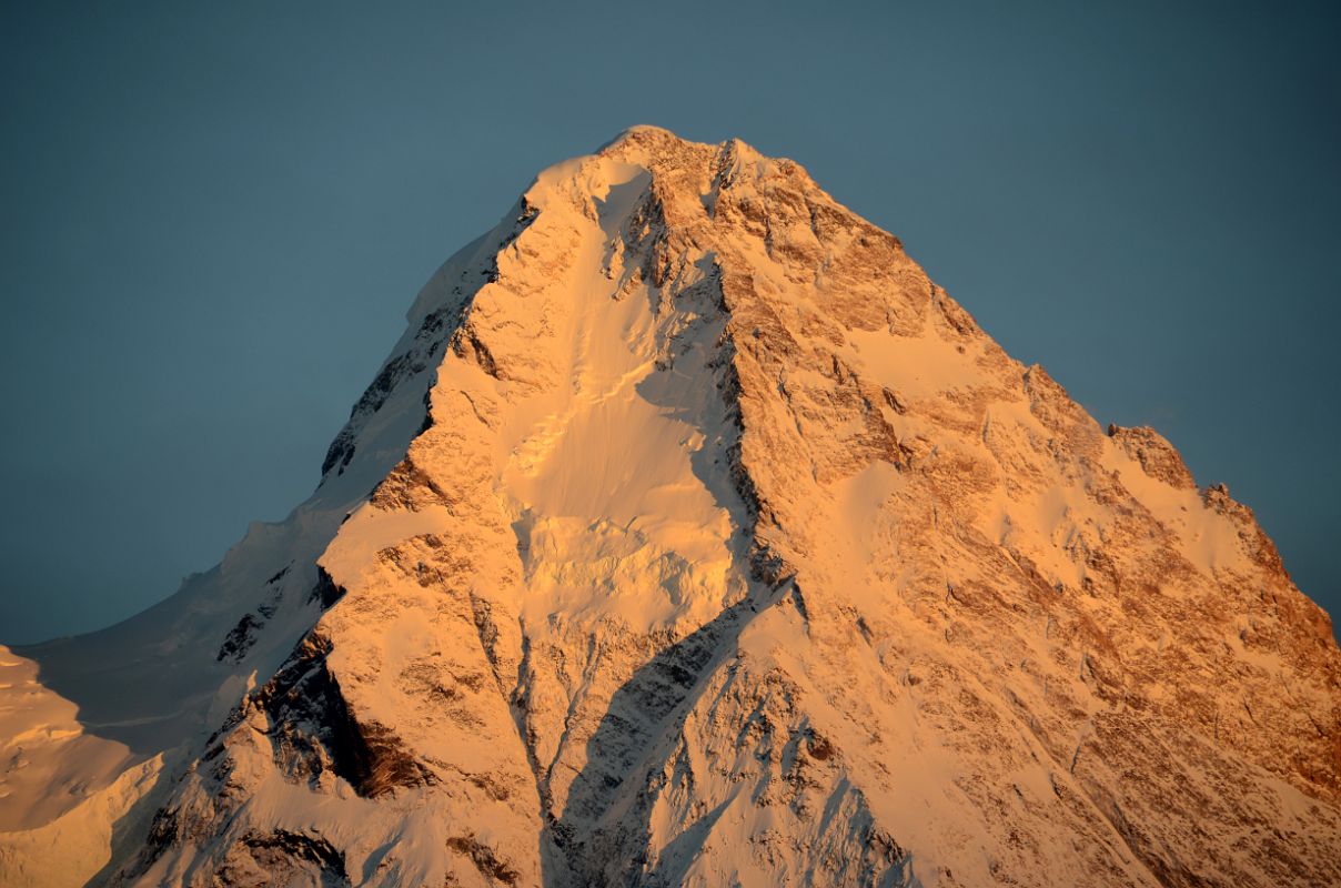 16 K2 North Face Close Up At Sunset From K2 North Face Intermediate Base Camp